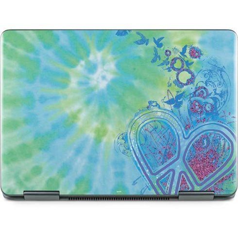 Liquid Blue Tie Dye Peace Heart Notebook 9 Pro 13in (2017) Skin